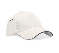 Casquette De Baseball 5 Panneaux En Toile De Coton Avec Pic Sandwich Contrasté