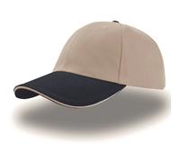 Casquette de baseball 6 panneaux Atlantis Headwear Liberty Sandwich Beige TU