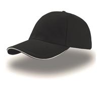 Casquette de baseball 6 panneaux Atlantis Headwear Liberty Sandwich Noir TU