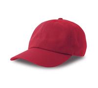 Casquette de baseball 6 pans Atlantis Headwear Dad Hat-S Rouge TU