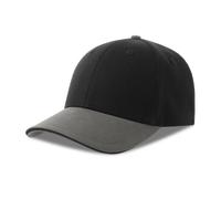 Casquette de baseball 6 pans Atlantis Headwear Liberty Sandwich-S Noir TU