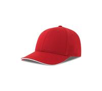 Casquette de baseball 6 pans Atlantis Headwear Liberty Sandwich-S Rouge TU