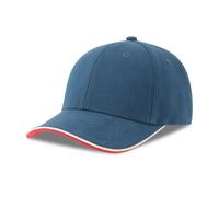 Casquette de baseball 6 pans Atlantis Headwear Pilot Piping Sandwich-S Bleu TU