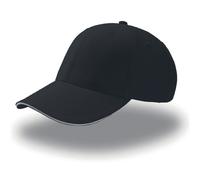 Casquette de baseball 6 pans Atlantis Headwear Sport Sandwich Noir TU
