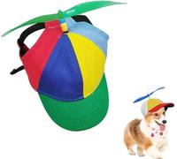 Casquette de baseball à hélice pour chien - Chapeau de soleil pour animal de compagnie avec dessus amusant d'hélicoptère mignon et visière réglable pour ours en peluche, bouledogue français