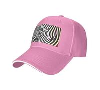 Casquette de baseball à impression GIF en spirale - Style classique - Respirant - Taille réglable, Rose, taille unique