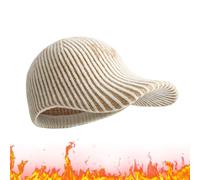 Casquette de baseball à large bord évacuant l'humidité et chaude | Casquette de baseball tricotée pour adolescents, adultes, femmes, filles, école, trajets en vélo, loisirs