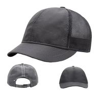 Casquette de Baseball à visière Courte en Maille Fine Respirante à séchage Rapide pour Homme et Femme Ajustable décontractée pour l'été la Course Pied et Les Sports de Plein air.