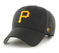Casquette de baseball ajustable 47 Brand MLB, couleur de l' quipe, logo principal, MVP, taille unique pour adulte - Pirates de Pittsburgh, noir