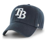 Casquette de baseball ajustable 47 Brand MLB Team Color Home Primary Logo Clean Up pour adulte, taille unique - Tampa Bay Rays, bleu marine