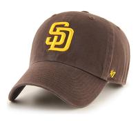 Casquette de baseball ajustable 47 Brand MLB Team Color Home Primary Logo Clean Up pour adulte, taille unique - San Diego Padres, marron