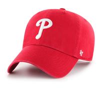 Casquette de baseball ajustable 47 Brand MLB Team Color Home Primary Logo Clean Up pour adulte, taille unique - Rouge des Philadelphia Phillies