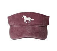 Casquette de Baseball Ajustable à visière Solaire White Horse Sport pour Homme et Femme, Noire