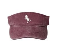Casquette de Baseball Ajustable à visière Solaire White Horse Sport pour Homme et Femme, Noire