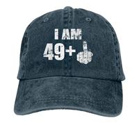 Casquette de Baseball Ajustable J’AI 49 Ans et Plus Un Majeur Drôle Cadeau pour 50 Ans Hommes 50 Ans Nés en 1971 Casquette de Sport d’été Snapback pour Femmes