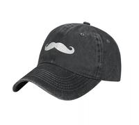 Casquette de Baseball Ajustable, Moustache, Moustache Cowboy Balle, Cheval de Balle Hommes, Casquette de Sport de Plein air Classique féminine lavée lavée en Jean usé