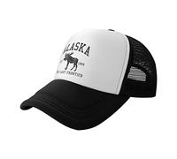 Casquette De Baseball Alaska The Last Frontier Anniversaire Homme Anti-Soleil Cap Baseball Réglable Baseball Cap Vintage Casquettes De Golf pour Running Randonnée Cyclisme