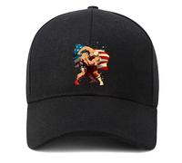 Casquette de baseball amusante réglable en coton non structuré, Drapeau des États-Unis de lutte, taille unique