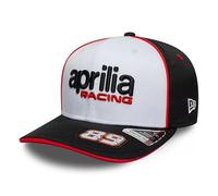 Casquette de baseball Aprilia Racing Superbikes Moto - Collection officielle 2026 - Team Jorge Martin Pilotes - Blanc - Noir
