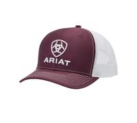 ARIAT Classic Heather Trucker Hat Burgundy/White