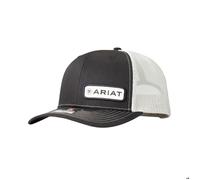 Ariat Men's Offset Name Patch Mesh Back Cap, Black, One Size