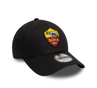 New Era AS Roma Cotton Core 9FORTY Crest – Noir/Rouge foncé – M/L