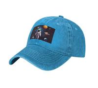 Casquette de baseball astronaute avec système solaire et planètes, style vintage, délavé, pour papa, chapeau de golf pour homme et femme, visière réglable