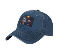 Casquette de baseball astronaute avec système solaire et planètes, style vintage, délavé, pour papa, chapeau de golf pour homme et femme, visière réglable
