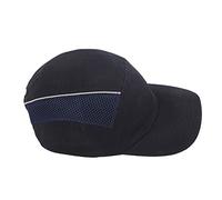Casquette de Baseball avec Coque Rigide, Casque de Protection Léger et Résistant aux Impacts, Taille Unique avec Bande Réfléchissante - Confort Respirant, Réglable, Sécurité pour
