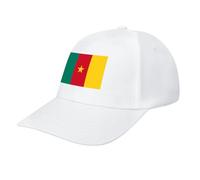 Casquette de Baseball avec Drapeau Cameroun,Casquette Classique à 6 Panneaux Ajustable,idéale pour la Course à Pied et Les activités de Plein air