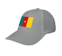 Casquette de Baseball avec Drapeau Cameroun,Casquette Classique à 6 Panneaux Ajustable,idéale pour la Course à Pied et Les activités de Plein air