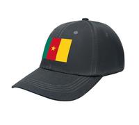 Casquette de Baseball avec Drapeau Cameroun,Casquette Classique à 6 Panneaux Ajustable,idéale pour la Course à Pied et Les activités de Plein air