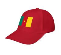 Casquette de Baseball avec Drapeau Cameroun,Casquette Classique à 6 Panneaux Ajustable,idéale pour la Course à Pied et Les activités de Plein air
