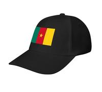 Casquette de Baseball avec Drapeau Cameroun,Casquette Classique à 6 Panneaux Ajustable,idéale pour la Course à Pied et Les activités de Plein air
