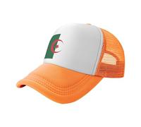 Casquette de baseball avec drapeau de l'Algérie en maille imprimée noire, convient pour le fitness, la randonnée et les voyages