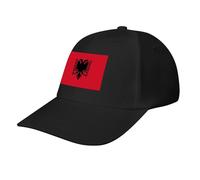 Casquette de Baseball avec Drapeau République d'Albanie,Casquette Classique à 6 Panneaux Ajustable,idéale pour la Course à Pied et Les activités de Plein air