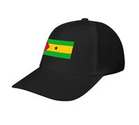 Casquette de Baseball avec Drapeau Sao Tomé-et-Principe,Casquette Classique à 6 Panneaux Ajustable,idéale pour la Course à Pied et Les activités de Plein air