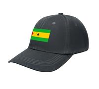 Casquette de Baseball avec Drapeau Sao Tomé-et-Principe,Casquette Classique à 6 Panneaux Ajustable,idéale pour la Course à Pied et Les activités de Plein air