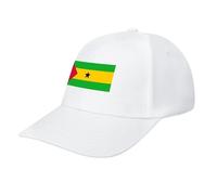 Casquette de Baseball avec Drapeau Sao Tomé-et-Principe,Casquette Classique à 6 Panneaux Ajustable,idéale pour la Course à Pied et Les activités de Plein air