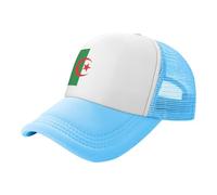 Casquette De Baseball avec Drapeaux Personnalisé Association De Couleurs à La Mode Imprimé Emblème Algérie Anti-Soleil Respirant Taille Unique