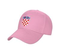 Casquette De Baseball avec Emblème Personnalisé Association De Couleurs à La Mode Imprimé Emblème Croatie Anti-Soleil Respirant Taille Unique