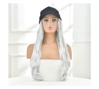Casquette de Baseball Avec Extensions de Cheveux Bonnet de perruque for femme, bonnet de perruque bouclé et ondulé, bonnet de perruque naturel et réaliste, adapté à une utilisation quotidienne en fête
