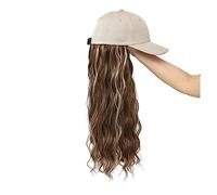 Casquette de Baseball Avec Extensions de Cheveux Longue perruque synthétique ondulée casquette de Baseball avec Extensions de cheveux chapeau perruques brun naturel noir connecter perruque réglable fo