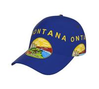 Casquette de baseball avec imprimé drapeau de l'État du Montana, casquette de golf réglable pour homme et femme, pour la course à pied, les entraînements en plein air, noir, noir, taille unique