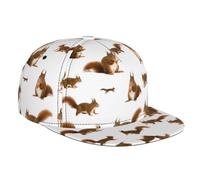Casquette de baseball avec imprimé écureuil mignon - Casquette classique pour homme et femme, parfaite pour le sport, les voyages et les activités de plein air - Noir, noir, taille unique