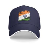 Casquette De Baseball avec Inde Drapeau National Unisexe Réglable 6 Panel Chapeau Soleil Trucker Cap Casquettes De Golf Sports Casual Polyester Motorcycle Trucker