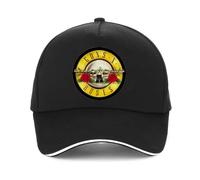 Casquette de Baseball avec Logo N’Roses - Noir Chapeau Rock Unisexe avec Rose & Design, Polyester Respirant réglable pour l’été