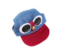Casquette de Baseball avec Lunettes de Soleil pour Petits Chiens et Chats, Couvre-Chef, Accessoires d ' extérieur à Larges Bords, Chapeau de Protection pour Animaux de Compagnie