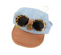 Casquette de Baseball avec Lunettes de Soleil pour Petits Chiens et Chats, Couvre-Chef, Accessoires d ' extérieur à Larges Bords, Chapeau de Protection pour Animaux de Compagnie