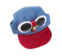 Casquette de Baseball avec Lunettes de Soleil pour Petits Chiens et Chats, Couvre-Chef, Accessoires d ' extérieur à Larges Bords, Chapeau de Protection pour Animaux de Compagnie